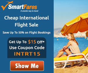 International Flight Sale - Get Up To $15 Off* with Coupon Code 
