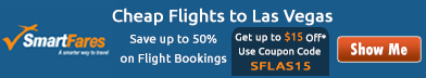 Cheap Flights To Las Vegas! Get Up To $15 Off* On All Flight Bookings.