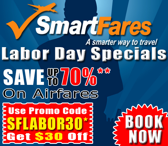 Labor Day Exclusive Discount! Get $30 Off On Airfares.