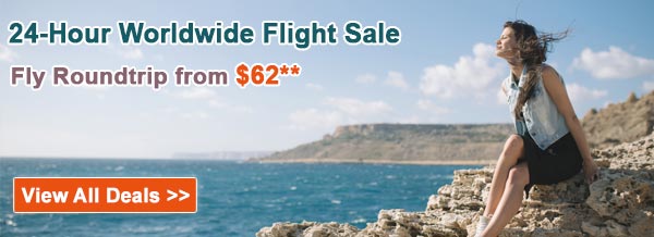 24-Hour Worldwide Flight Sale