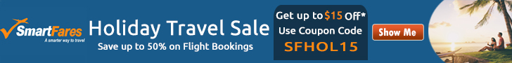 Mind-Blowing Holiday Travel Sale. Book now and get up to $15 off* with coupon code: SFHOL15