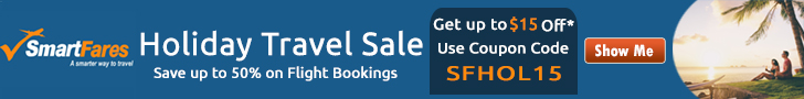 Mind-Blowing Holiday Travel Sale. Book now and get up to            $15 off* with coupon code: SFHOL15