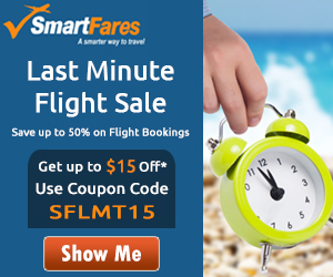 Spectacular Last Minute Flight Deals. Book Now and Get Up To $15 Off* with Coupon Code 