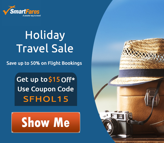 Mind-Blowing Holiday Travel Sale. Book now and get up to $15 off* with coupon code: SFHOL15