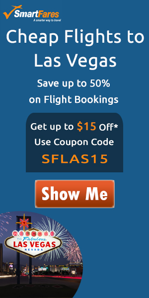 Cheap Flights To Las Vegas! Get Up To $15 Off* On All Flight Bookings.