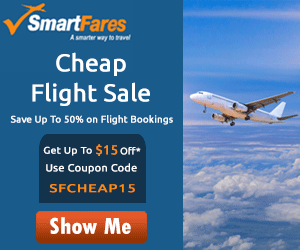 Cheap Flights Airfare Deals! Get Up To $15 Off* with Coupon Code 