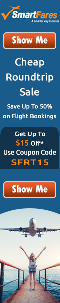 Cheap Roundtrip Flights. Book now and take flat $15 off with coupon code: SFRTRIP15.