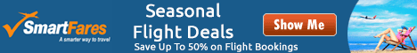 Seasonal Flight Deals. Book with SmartFaresÂ® & Get $15 Off - Use Coupon Code 